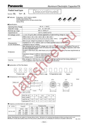 EEU-FA1A152 datasheet  